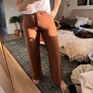 Worn Once Lululemon Burnt Brown Wide Leg pants